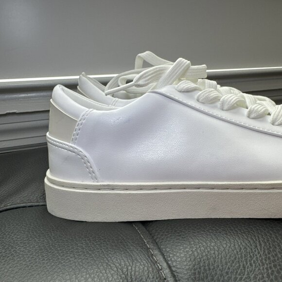 Thousand Fell Lace Up Vegan Leather Sneakers, Women's 8 (White/White) - Picture 3 of 7